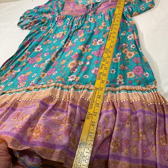 Umgee‎ USA Women's Sz M Dress Floral  A-Line Mini Bohemian Summer H79 - Picture 8 of 8